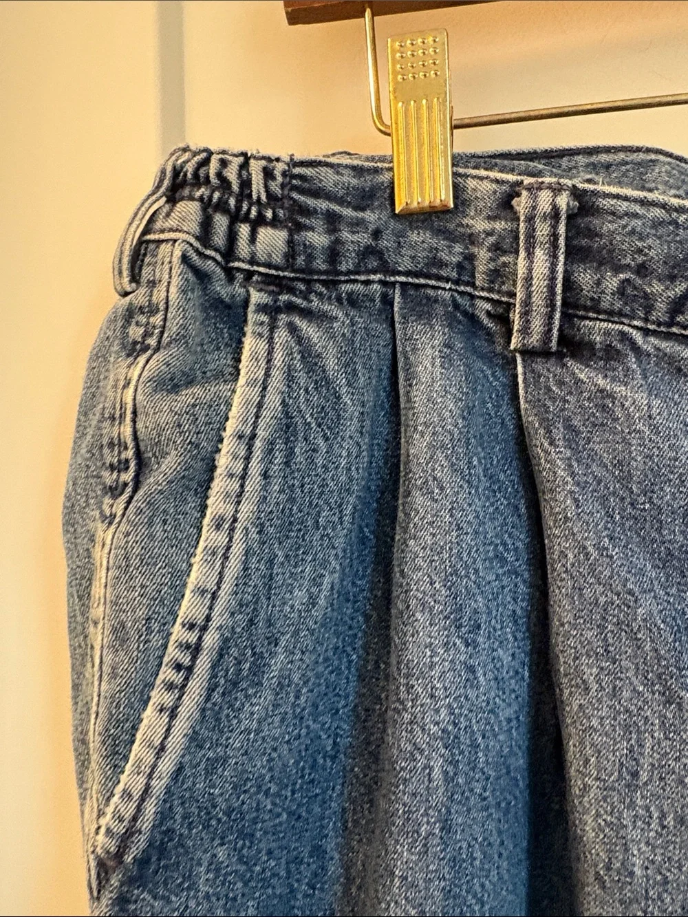 Haggar Generations Pleated Denim Jeans Mens 38x32 100% Cotton